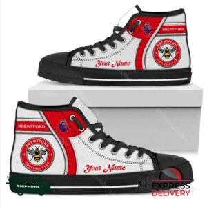 Brentford FC Personalzied High Top Canvas Shoes