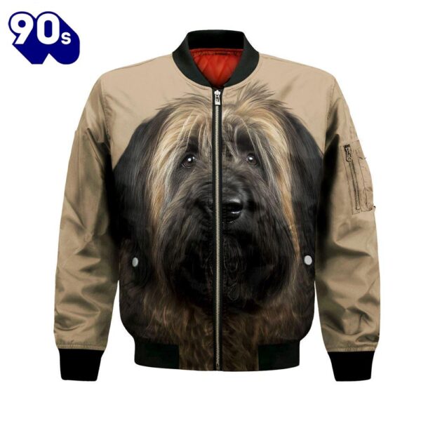 Briard AI – Unisex 3D Graphic Bomber Jacket