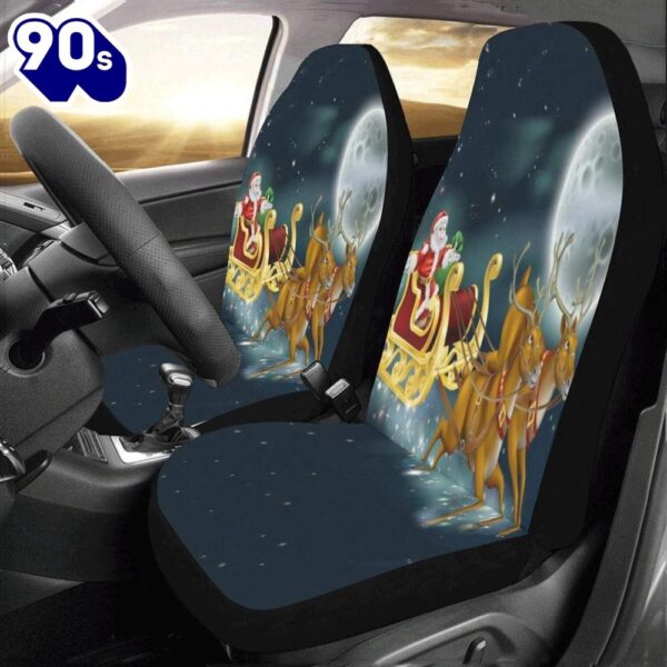 Brilliant Christmas With Santa And Reindeer Car Seat Covers  Gift Xmas