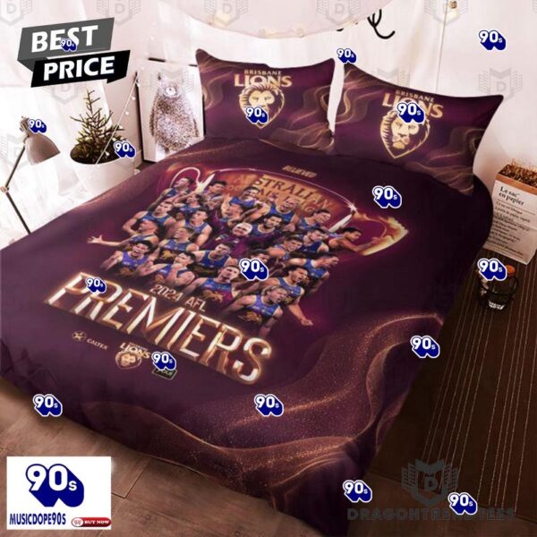 Brisbane Lions 2024 Australian Football League Premiers Bedding Set