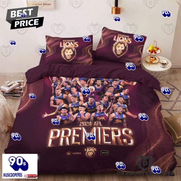 Brisbane Lions 2024 Australian Football League Premiers Bedding Set