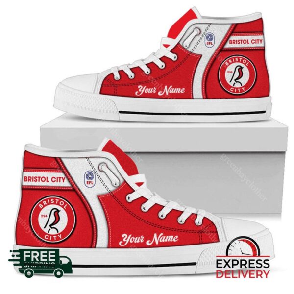 Bristol City Personalzied High Top Canvas Shoes