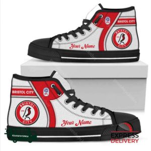 Bristol City Personalzied High Top Canvas Shoes