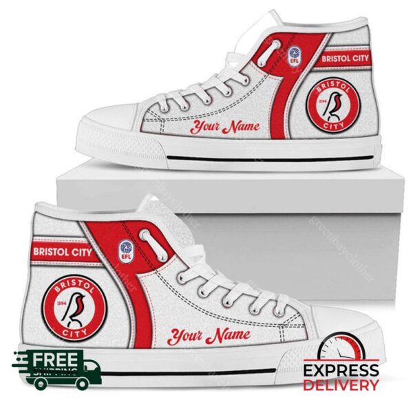 Bristol City Personalzied High Top Canvas Shoes