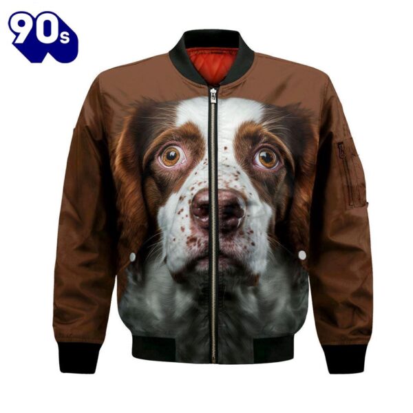 Brittany AI – Unisex 3D Graphic Bomber Jacket