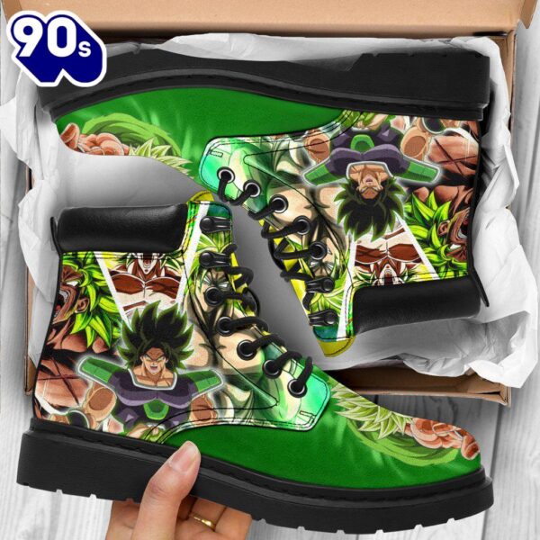 Broly Dragon Ball Super Leather Boots Shoes Anime Custom Idea