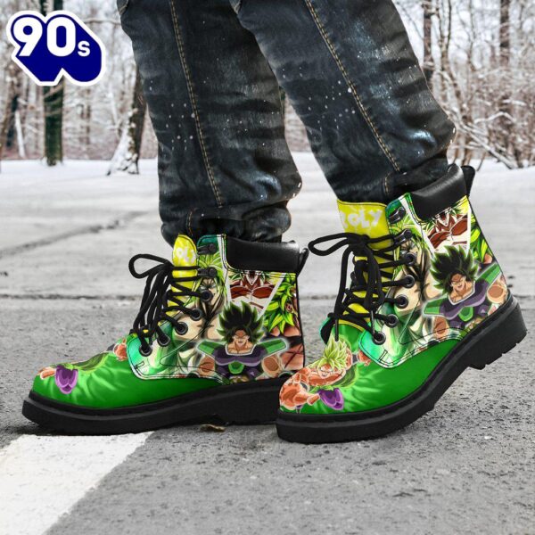 Broly Dragon Ball Super Leather Boots Shoes Anime Custom Idea