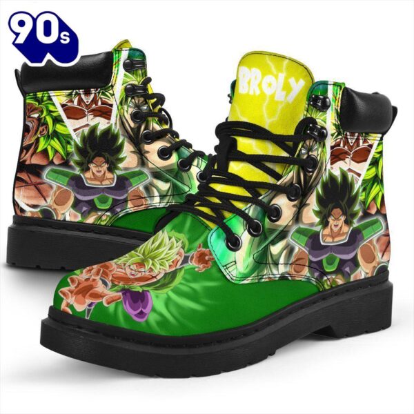 Broly Dragon Ball Super Leather Boots Shoes Anime Custom Idea