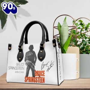 Bruce Springsteen 2024 White Leather HandBag  Gift For Christmas