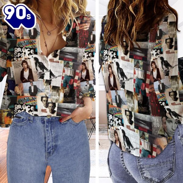 Bruce Springsteen 3D Color Women’s Casual Shirt