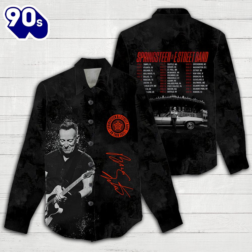 Bruce Springsteen 3D Linen Shirt New Trend Bruce Springsteen 3D Linen Shirt New Trend