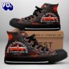 Bruce Springsteen E Street Band Red Shoes, Bruce Springsteen High Top Canvas Shoes For Fans