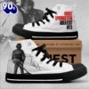 Bruce Springsteen Greatest Hits, Bruce Springsteen High Top Canvas Shoes For Fans