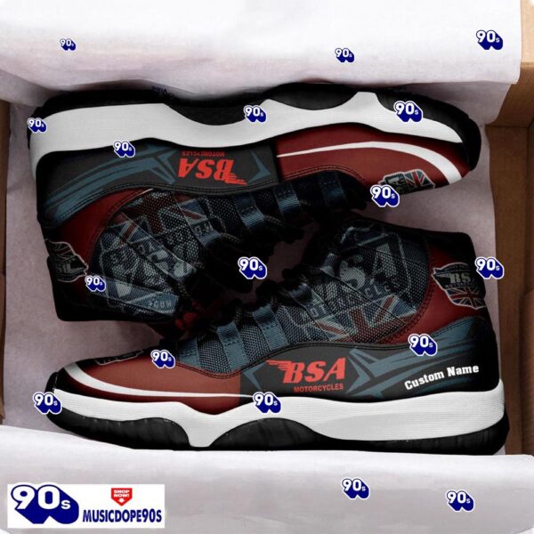 BSA Motorcycles Custom Name Air Jordan 11  Sneakers Vintage Shoes