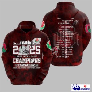 Buckeyes 2025 Rose Bowl Game Champions Shirt