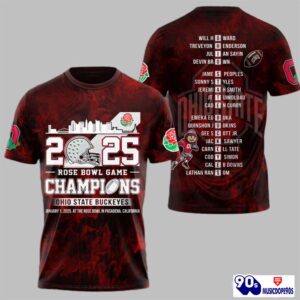 Buckeyes 2025 Rose Bowl Game Champions Shirt