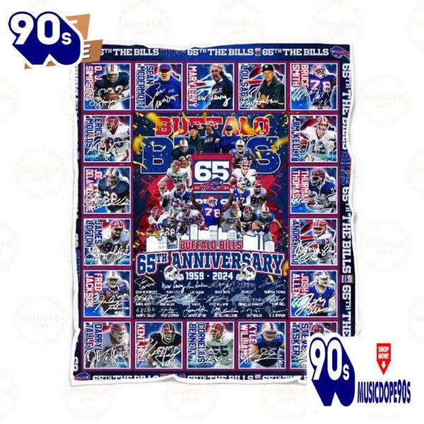 Buffalo Bills 65th Anniversary 1959 – 2024 Fleece Blanket