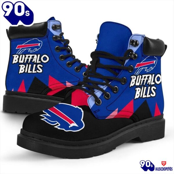 Buffalo Bills All Season Boots  Casual Shoes  Vegan Leather Custom Boot Shoes