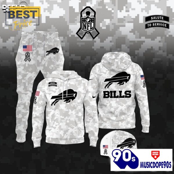 Buffalo Bills Camo 2024 Salute to Service Hoodie, Jogger, Cap