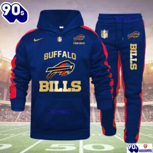 Buffalo Bills NFL 32 Teams Personlized Golden Logo Hoodie Set