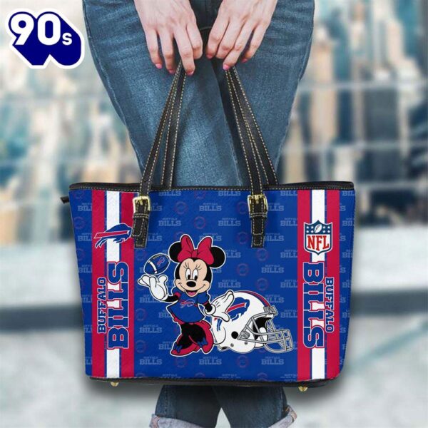 Buffalo Bills NFL Minnie Women Leather Tote Bag