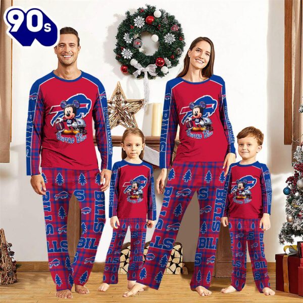 Buffalo Bills Pajamas Personalized Your Name NFL And Mickey Mouse Pajamas  Gift Christmas