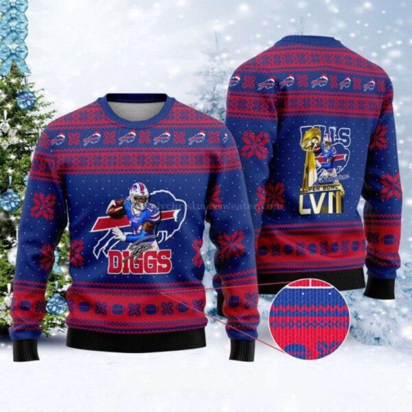 Buffalo Bills Super Bowl LVII Champions 2023 Ugly Christmas Sweater