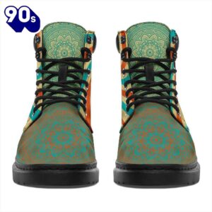 Bulldog Dog Leather Boots Shoes Funny Hippie Style