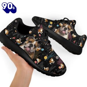 Bulldog Sneakers Sporty Shoes Funny For Bulldog Lover