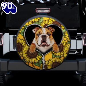 Bulldog Sunflower Zipper Car Spare…