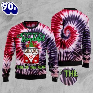 Bulldog Tie Dye Ugly Christmas…