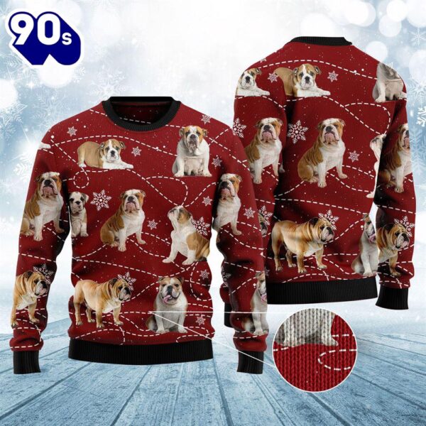 Bulldog Xmas Ugly Christmas Sweater