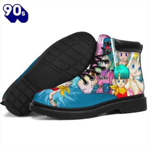 Bulma Dragon Ball Leather Boots Shoes Custom Anime Fan Gift Idea