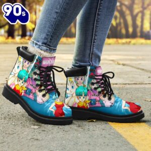 Bulma Dragon Ball Leather Boots Shoes Custom Anime Fan Gift Idea