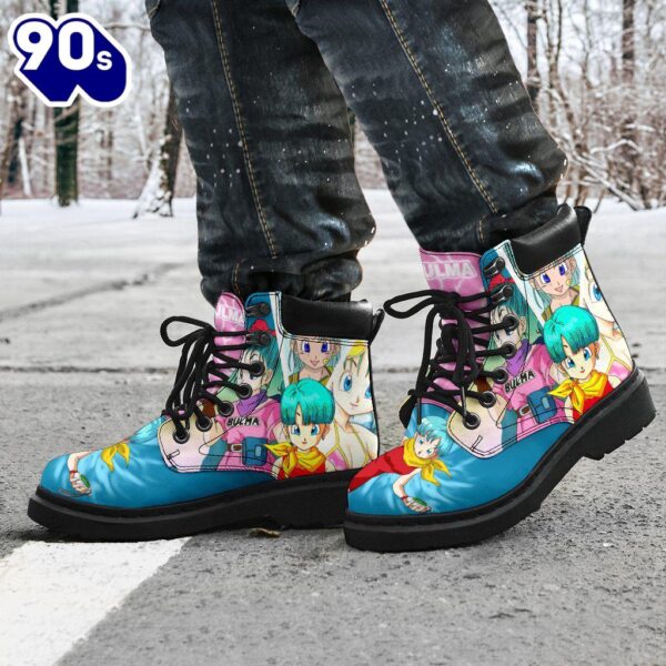 Bulma Dragon Ball Leather Boots Shoes Custom Anime Fan Gift Idea