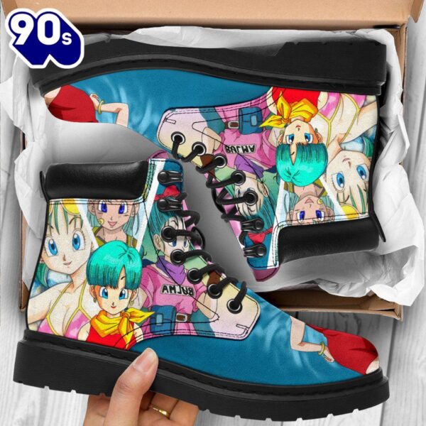 Bulma Dragon Ball Leather Boots Shoes Custom Anime Fan Gift Idea