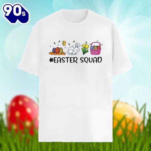 Bunny Eggs Easter Squad Unisex Shirt