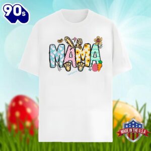 Bunny Mama Flowers Easter Day Shirt Family