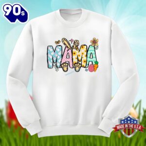 Bunny Mama Flowers Easter Day Shirt Family