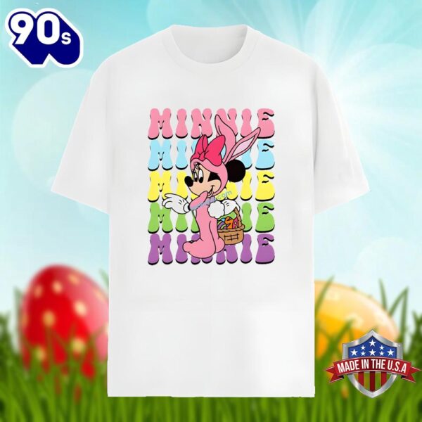 Bunny Minnie Mouse With Easter Eggs Shirt Idea