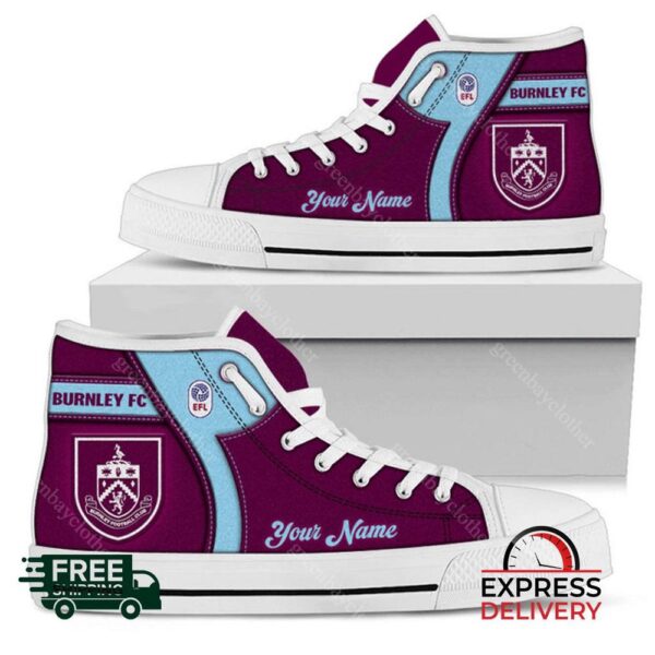 Burnley F.C Personalzied High Top Canvas Shoes