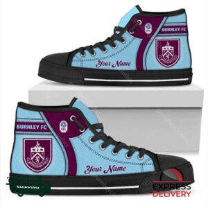 Burnley F.C Personalzied High Top Canvas Shoes