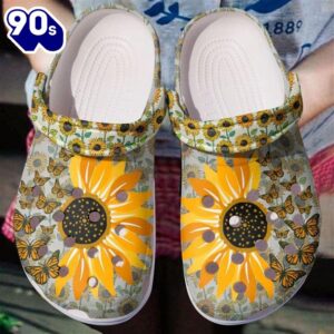 Butterflies In Sunflower Garden Clogs…