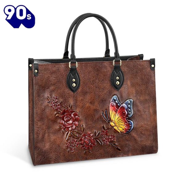 Butterfly Gorgeous Leather Bag Christ Gifts Leather Bags  Gift For  Women Christmas