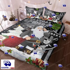 Buy Santa Claus NFL Las Vegas Raiders Christmas Bedding Sets Bed Sets, Bedroom Sets, Comforter Sets, Duvet Cover, Bedspread