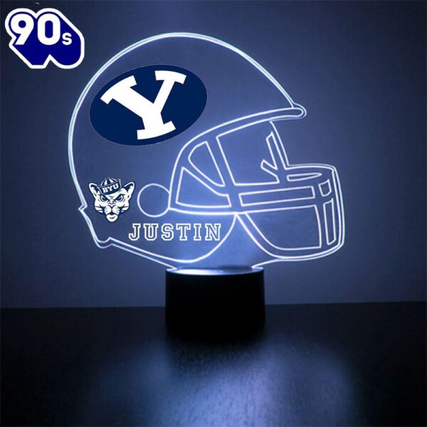 Byu Cougars Football Helmet Led Sports Fan Lamp  Gift Christmas