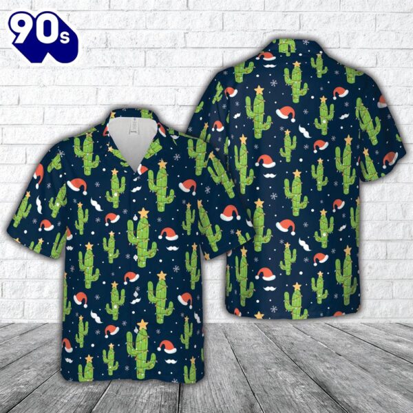 Cactus Christmas Holiday Hawaiian Shirt