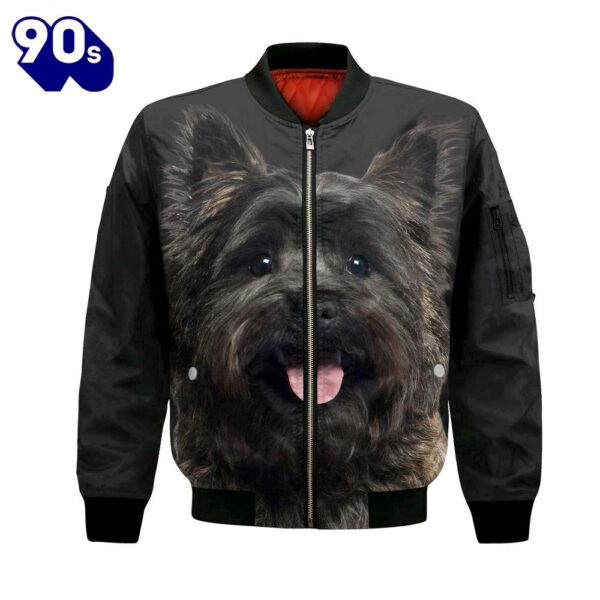 Cairn Terrier – Unisex 3D Graphic Bomber Jacket