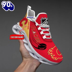 Calgary Flames Personalized NHL New Max Soul Shoes V1