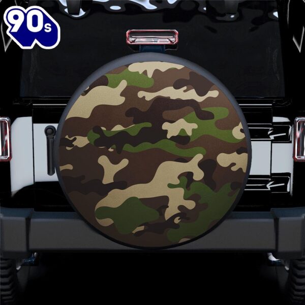 Camo Bright Green Print Texture 2 Car Spare Tire Covers Gift For Campers